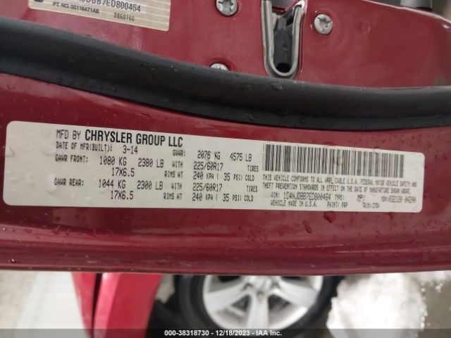 1C4NJDBB7ED800464 Jeep Compass Sport