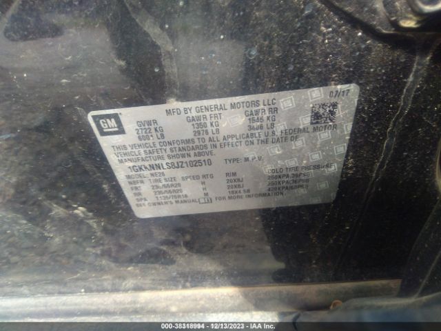 1GKKNNLS8JZ102510 GMC Acadia Slt-2