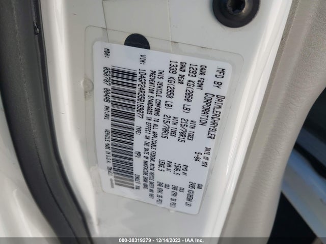 2005 DODGE GRAND CARAVAN SE VIN: 1D4GP24R35B169877