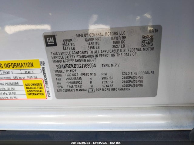 5GAKRCKD0GJ168954 Buick Enclave Premium