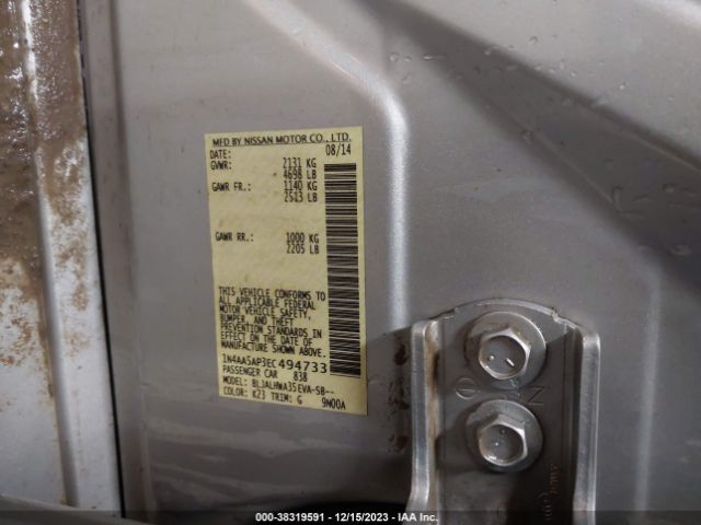 1N4AA5AP3EC494733 Nissan Maxima 3.5 Sv