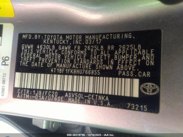 Toyota CAMRY LE 2017 4T1BF1FK8HU766855 Image 9