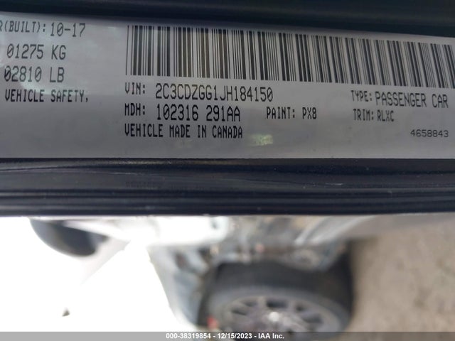 Dodge Challenger Gt Awd 2018 2C3CDZGG1JH184150 Image 9