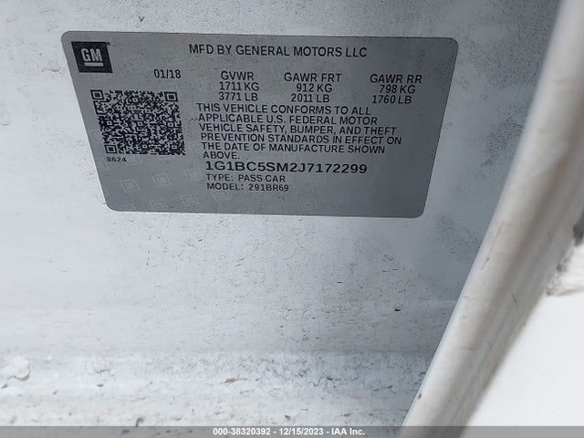 Chevrolet Cruze Ls Auto 2018 1G1BC5SM2J7172299 Image 9