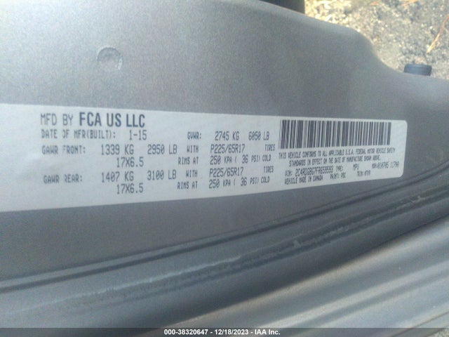 Dodge Grand Caravan Avp/se 2015 2C4RDGBG7FR659593 Image 9