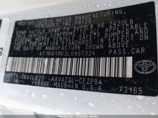 4T1K61AK3LU997324 Toyota CAMRY XSE
