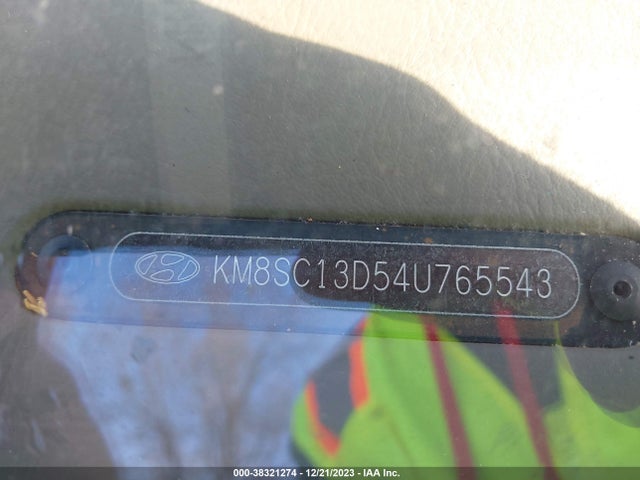 2004 HYUNDAI SANTA FE GLS VIN: KM8SC13D54U765543