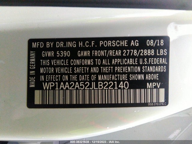 2018 PORSCHE MACAN WP1AA2A52JLB22140 Photo 8