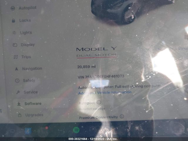 2022 TESLA MODEL Y 7SAYGDEF8NF461073 Photo 6