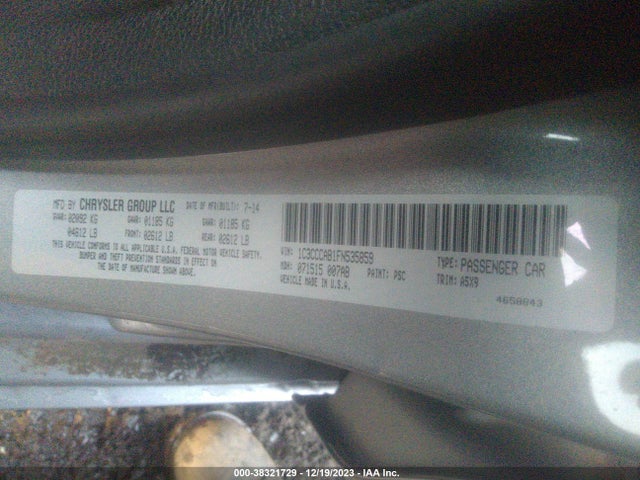 Chrysler 200 Limited 2015 1C3CCCAB1FN535859 Image 9