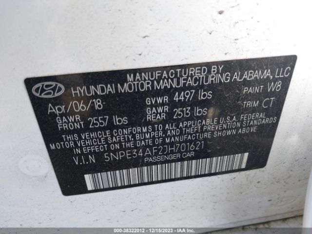 5NPE34AF2JH701621 Hyundai Sonata Sport+