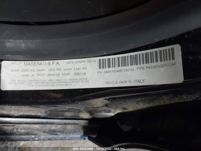 Maserati Ghibli 2014 ZAM57XSA6E1082152 Image 9