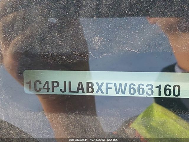 1C4PJLABXFW663160 Jeep Cherokee Sport