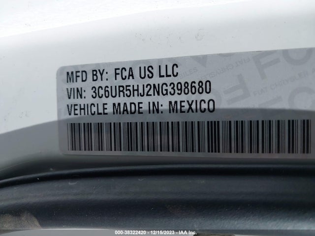 RAM 2500 Tradesman  4x4 8' Box 2022 3C6UR5HJ2NG398680 Image 9