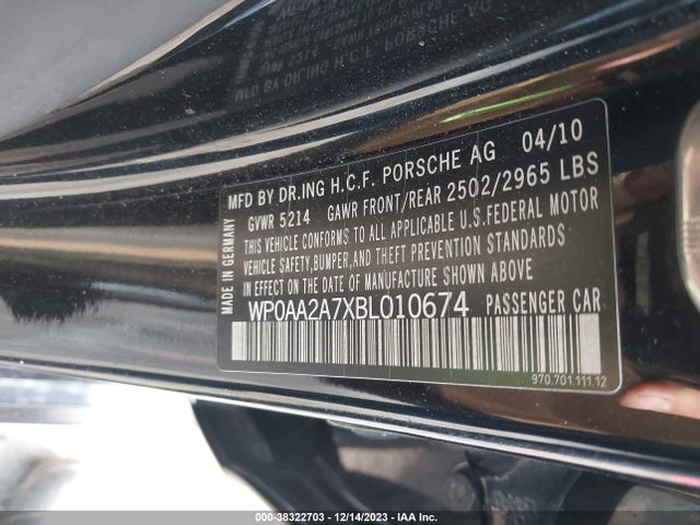 2011 PORSCHE PANAMERA WP0AA2A7XBL010674 Photo 8