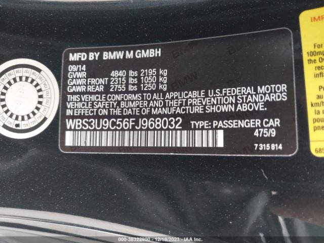 WBS3U9C56FJ968032 BMW M4