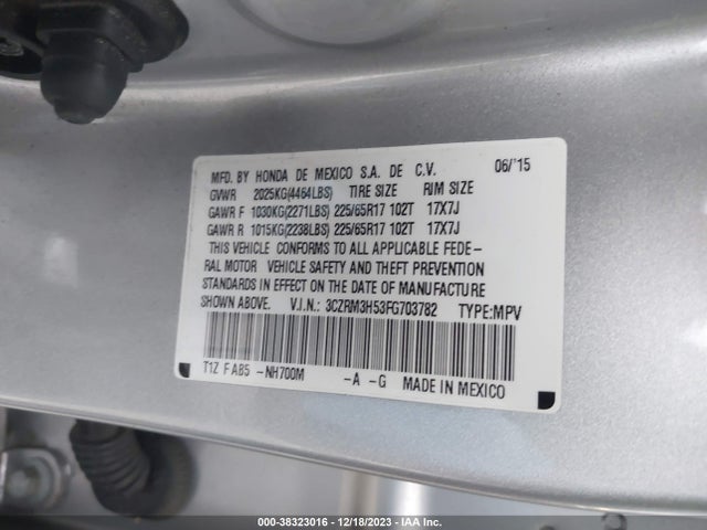 Honda CR-V EX 2015 3CZRM3H53FG703782 Image 9