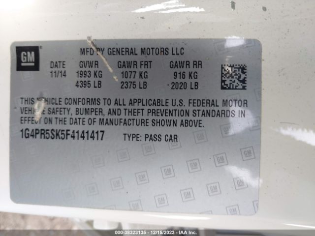 1G4PR5SK5F4141417 Buick Verano Convenience Group