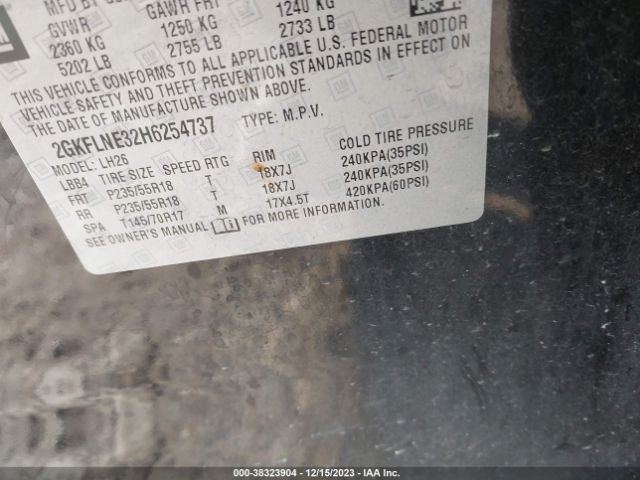2GKFLNE32H6254737 GMC Terrain Sle-2