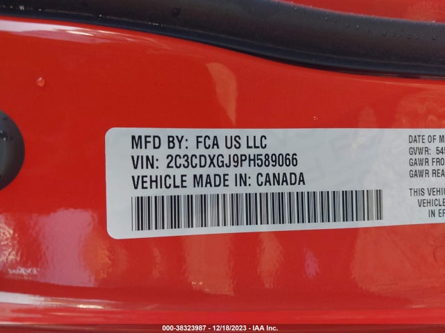 Dodge Charger Scat Pack 2023 2C3CDXGJ9PH589066 Image 9