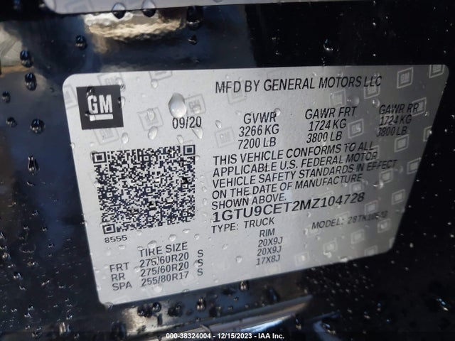 GMC Sierra 1500 4wd  Short Box Elevation 2021 1GTU9CET2MZ104728 Image 9