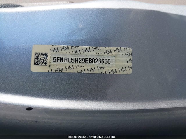 Honda ODYSSEY LX 2014 5FNRL5H29EB026655 Image 9