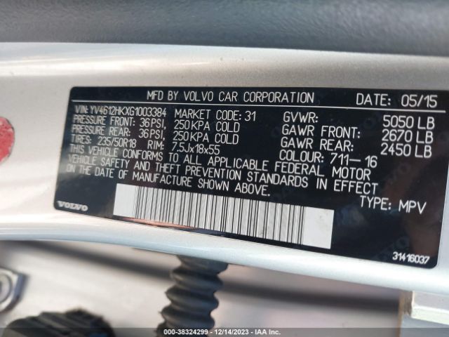 YV4612HKXG1003384 Volvo V60 Cross Country T5