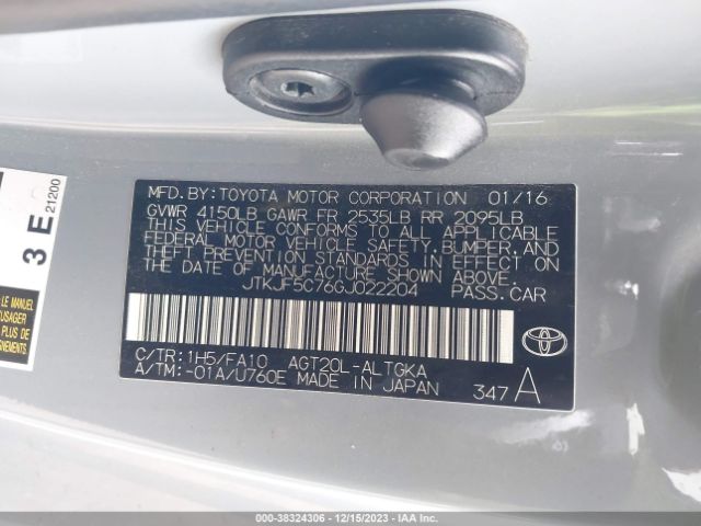 JTKJF5C76GJ022204 Scion TC