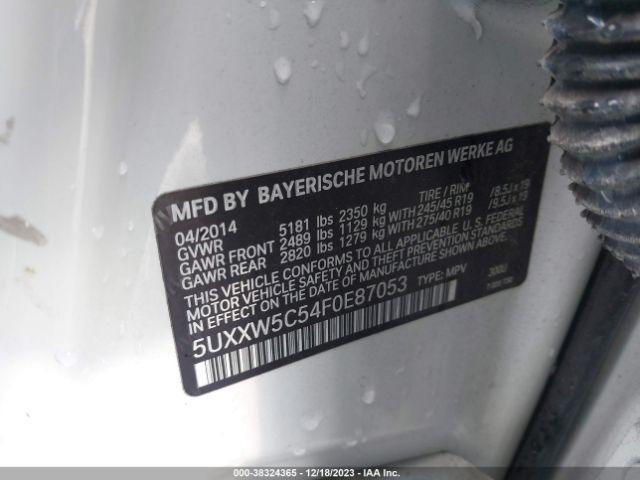 5UXXW5C54F0E87053 BMW X4 Xdrive35i