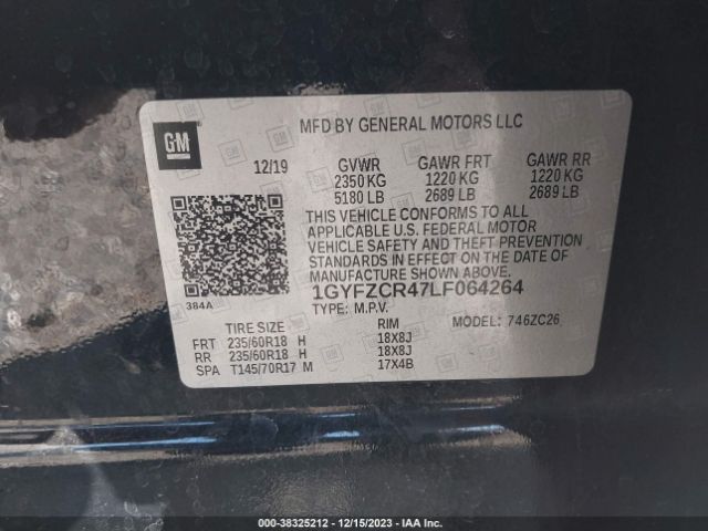 1GYFZCR47LF064264 Cadillac Xt4 Fwd Premium Luxury