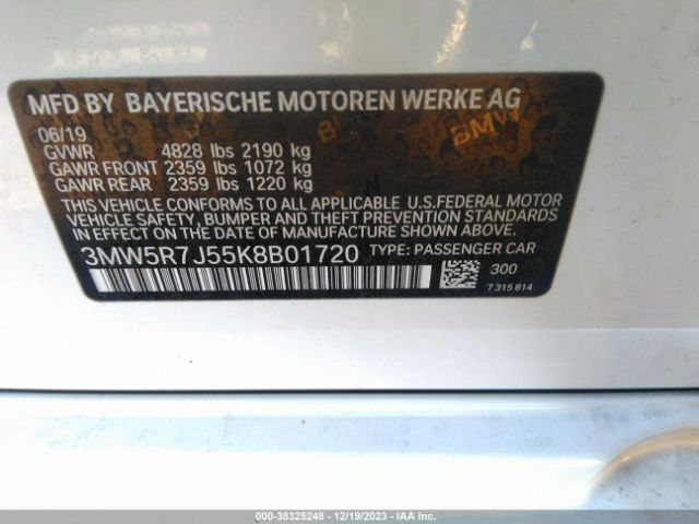 2019 BMW 330I 3MW5R7J55K8B01720 Photo 8