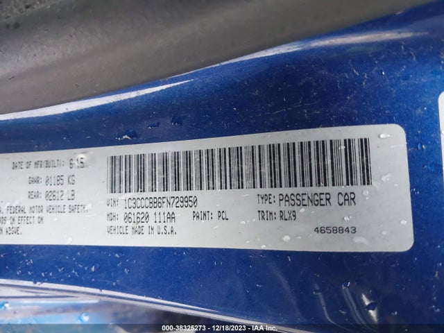 1C3CCCBB6FN729950 Chrysler 200 S