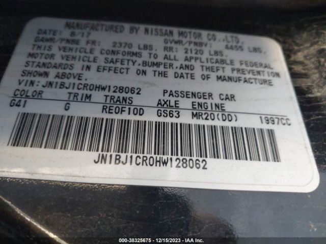 JN1BJ1CR0HW128062 Nissan Rogue Sport Sv