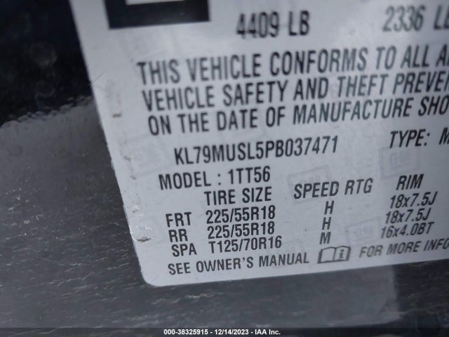 Chevrolet Trailblazer Awd Rs 2023 KL79MUSL5PB037471 Image 9