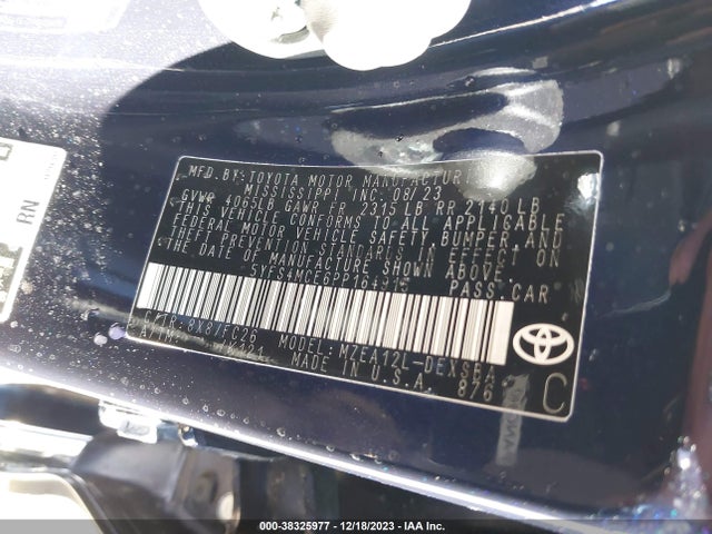 Toyota COROLLA SE 2023 5YFS4MCE6PP164915 Image 9