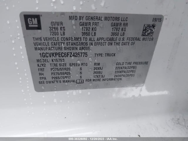 Chevrolet Silverado 1500 Ls 2015 1GCVKPEC6FZ426775 Image 9