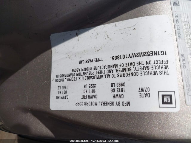 1998 CHEVROLET MALIBU LS VIN: 1G1NE52M2WY101385