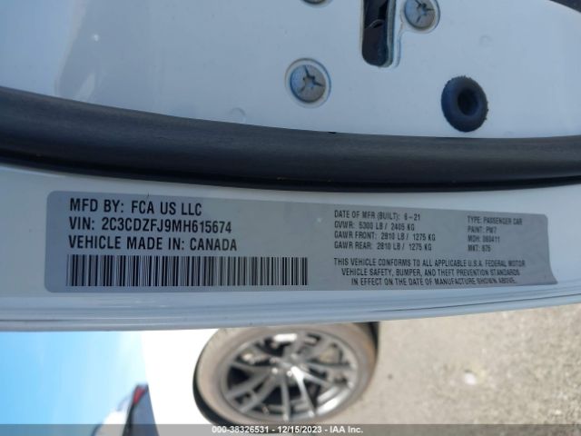 2C3CDZFJ9MH615674 Dodge Challenger R/t Scat Pack