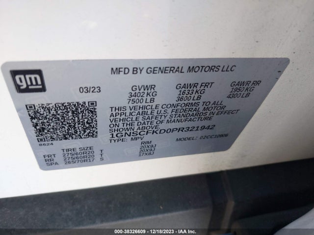 Chevrolet Suburban 2wd Premier 2023 1GNSCFKD0PR321942 Image 9