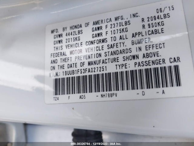 Acura TLX TECH 2015 19UUB1F53FA027251 Image 9