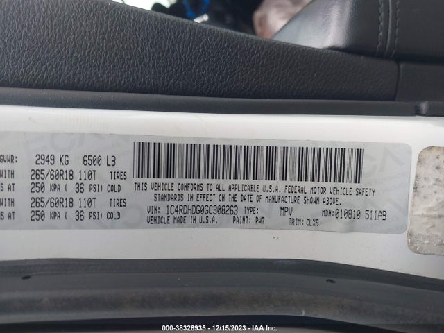 Dodge DURANGO LIMITED 2016 1C4RDHDG0GC308263 Image 9