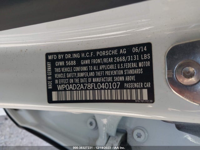 2015 PORSCHE PANAMERA E-HYBRID WP0AD2A78FL040107 Photo 8