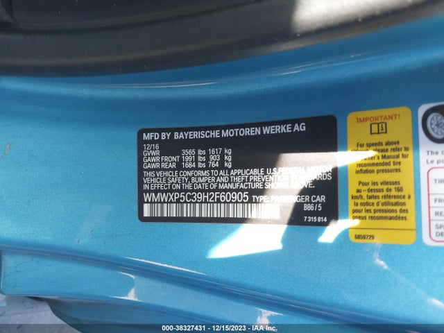 2017 MINI HARDTOP WMWXP5C39H2F60905 Photo 8