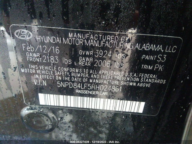 Hyundai ELANTRA SE 2017 5NPD84LF5HH024861 Image 9