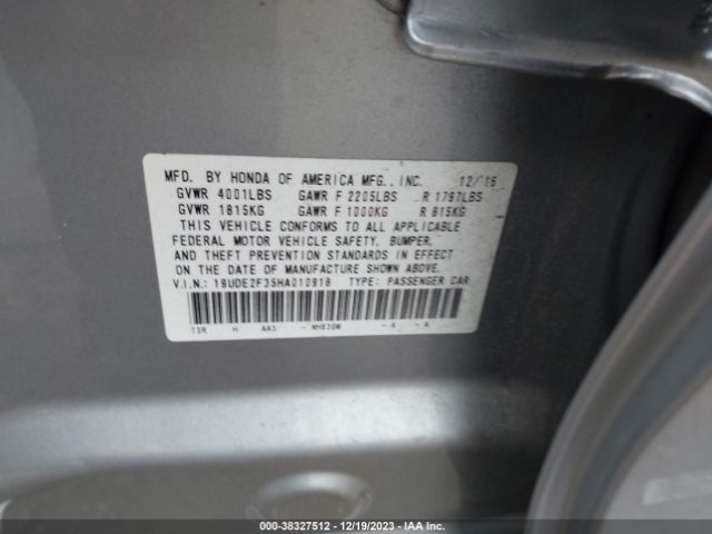 19UDE2F35HA010918 Acura Ilx Acurawatch Plus Package