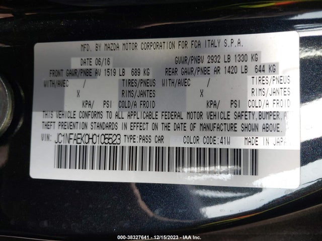 2017 FIAT 124 SPIDER JC1NFAEK0H0105523 Photo 8