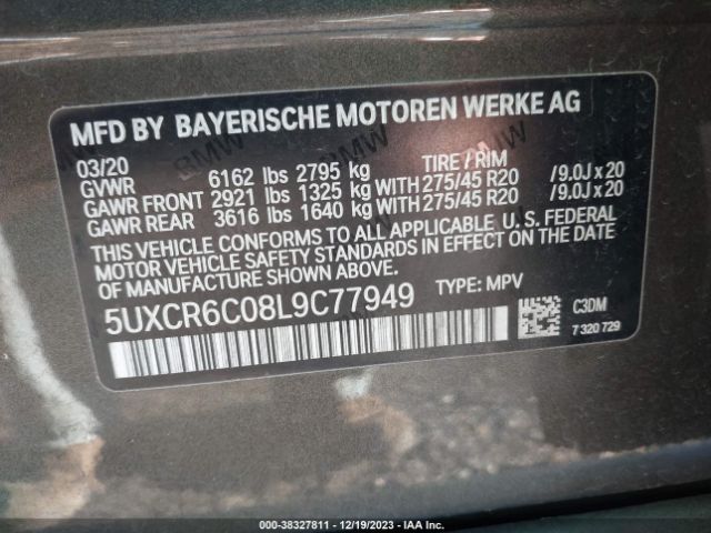 5UXCR6C08L9C77949 BMW X5 Xdrive40i