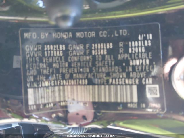 JHMFC1F39JX017489 Honda Civic Ex-t