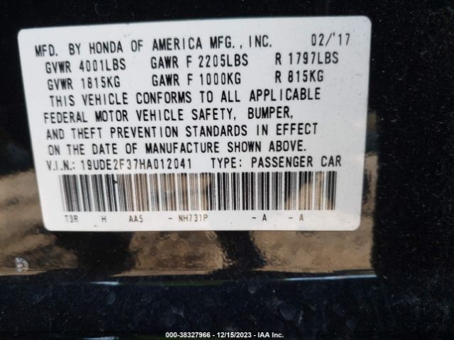 19UDE2F37HA012041 Acura Ilx Acurawatch Plus Package