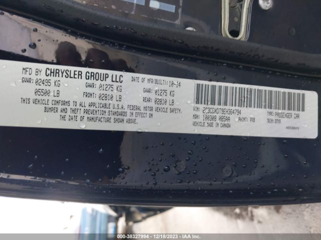 2C3CDXDT9EH364794 Dodge CHARGER R/T